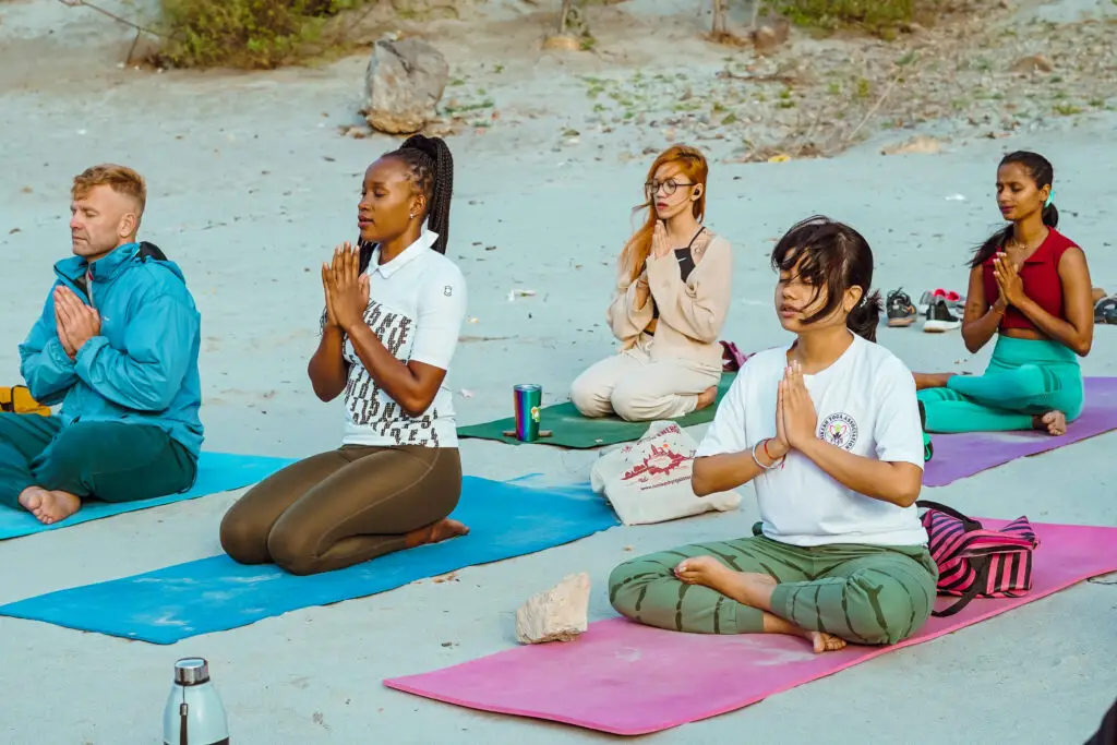 Beach yoga